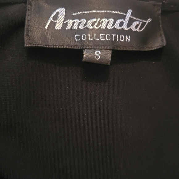 Amanda Collection Black Ruffle Layered Top S - Picture 7 of 7